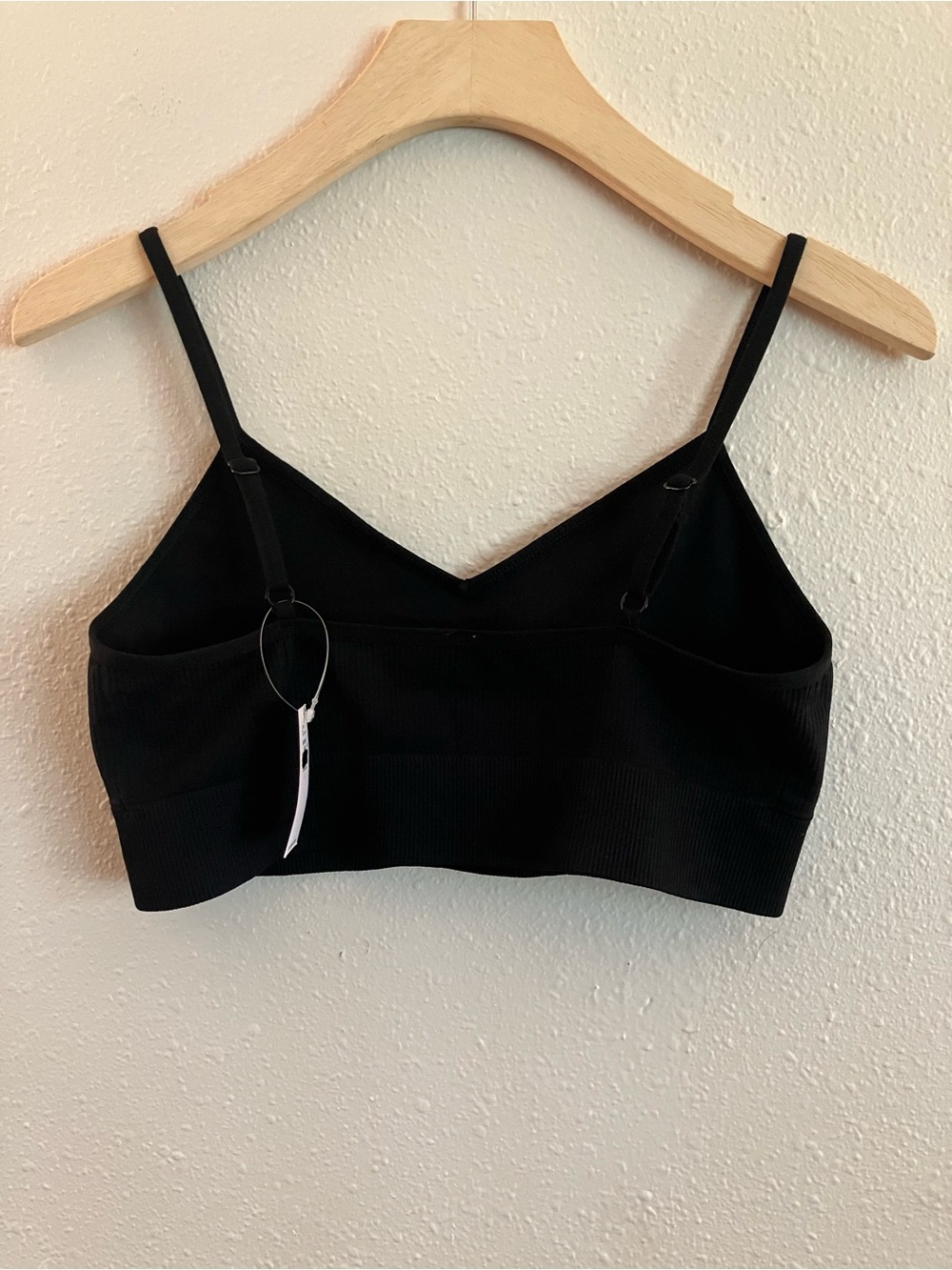 Old Navy Black Ribbed Bralette wireless Sports Bra Large - Picture 5 of 10